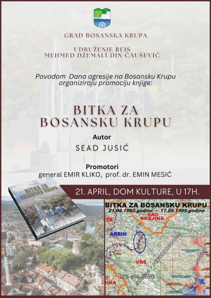 NAJAVA: Promocija knjige Bitka za Bosansku Krupu