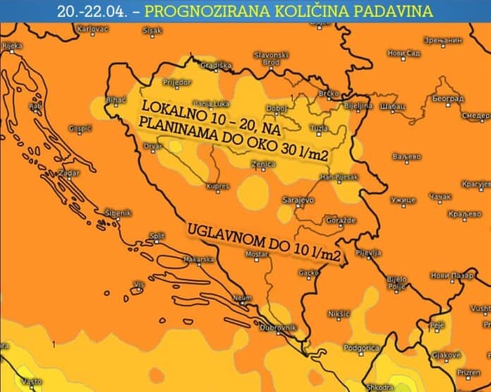 Prognozirana količina padavina