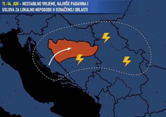 Nestabilno vrijeme do 14.06.2024.