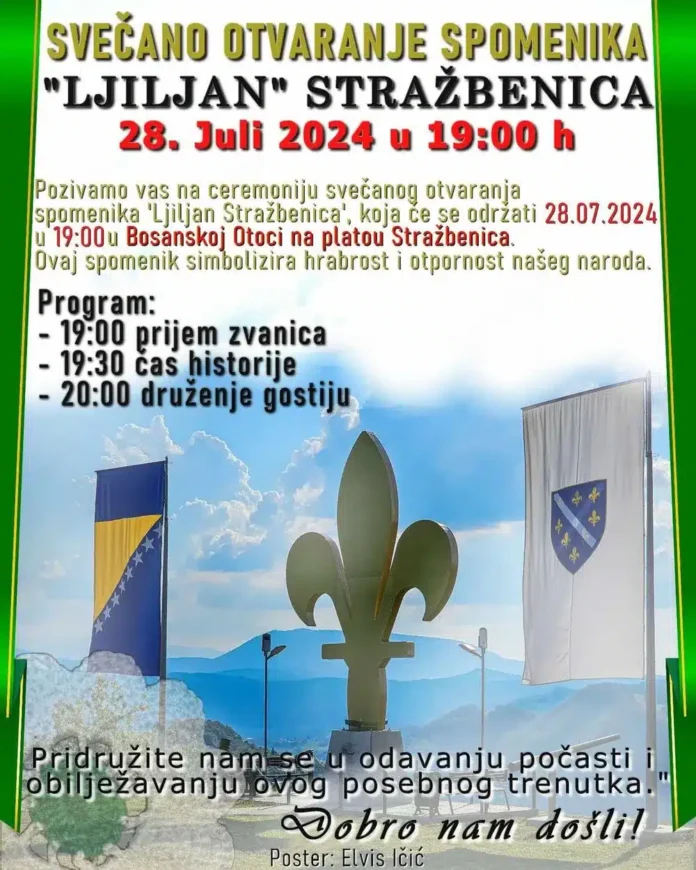 Svečano otvaranje spomen obilježja „Ljiljan“ na platou Stražbenice u Bosanskoj Otoci