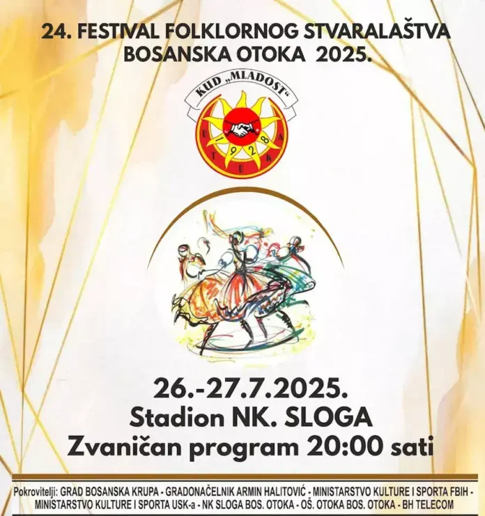 Krušnica folklorni festival Bosanska Otoka 2025, tradicionalno kulturno događanje.
