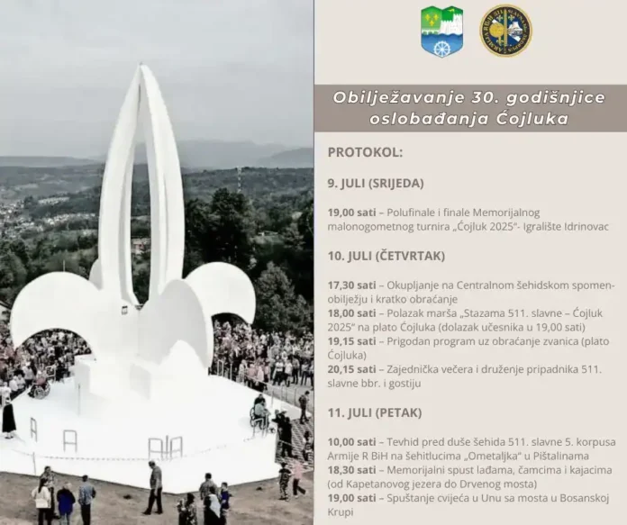 Svečanost 30. godišnjice oslobađanja Čojluka u Krušnici.