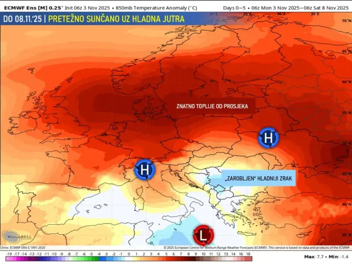 Visoke temperature anomalije u Evropi, klimatološki uvjeti, vruće vrijeme, ljetna vrućina, vremenska prognoza, klimatološki trendovi, evapotranspiracija, meteorološki podaci.