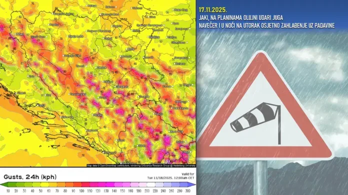 Vjetar, oluja na planinama, vrijeme, upozorenje, snježne oluje, meteorološka prognoza, nepovoljni vremenski uvjeti, upozorenje na vjetar, vremenska prognoza, prirodne nepogode.