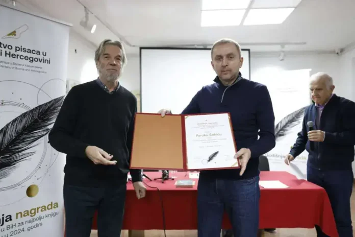 Dobirnik nagrade Društva pisaca BiH Faruk šehić