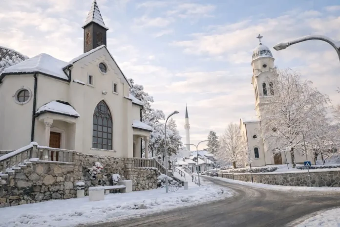 Oblačno i svježe jutro u Bosanskoj Krupi s temperaturom od 6°C i umjerenim zapadno-sjeverozapadnim vjetrom.