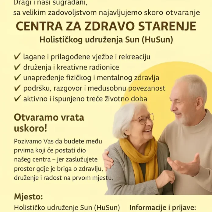 Bosanska Krupa: Prvo organizovano druženje seniora u Holističkom udruženju „SUN“ donosi zdravije i aktivnije starenje.