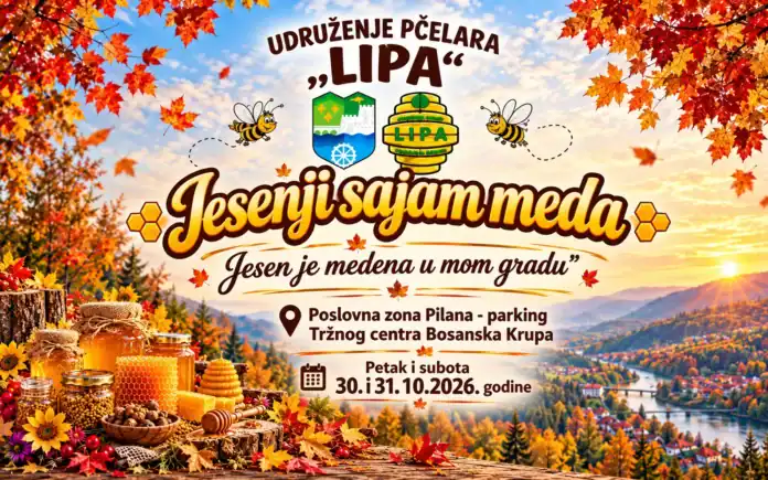 Dođite na Jesenji sajam meda Bosanska Krupa i uživajte u pčelinjim proizvodima te domaćem medu ovog oktobra.