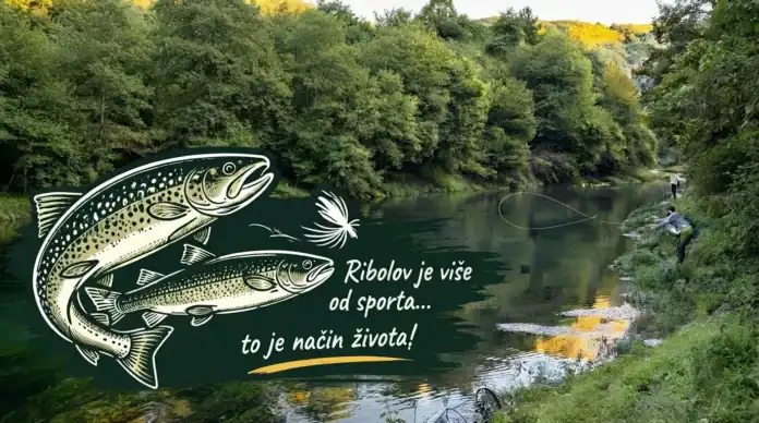 Ribolov na rijeci Krušnici s prirodnim okruženjem.
